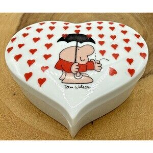 Vintage Precious Moments Ziggy Heart Shaped Trinket Box Tom Wilson 1980’s